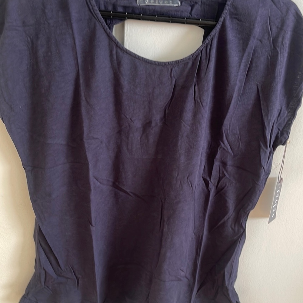 Velvet by Graham & Spencer top color is ink drop (dark blue navy)